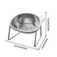 thumbnail image 2 of OAVQHLG3B Elevated Cat Bowls, Stainless Steel Cat Food Bowls with Metal Stand Whisker Stress-Free, Raised Food and Water Dish for Cats, Kitten, Puppies and Small Dogs, 2 of 4