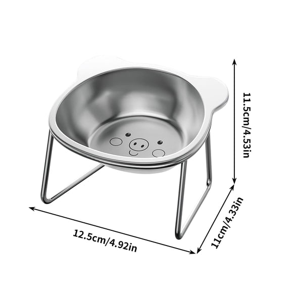 Qholemyo Raised Stainless Steel Pet Bowl Feeding Bowl Multi Purpose Pet Food Bowl For Cats And Dogs