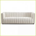 thumbnail image 5 of Mid Century Modern Beige Boucle Sofa - Solid Wood Frame Tight Back for Living Room, Apartment | Beige | Boucle | Wood, 5 of 6