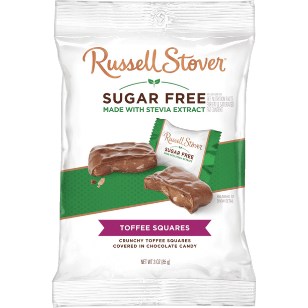 Russell Stover Sugar Free Toffee Squares with Stevia, 3 oz - Walmart