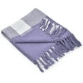 thumbnail image 5 of Ox Bay Pink/White Tartan Plaid Cotton Throw Blanket, 50" x 60", 5 of 9