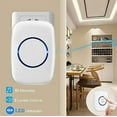 thumbnail image 4 of Wireless Doorbell, Waterproof Door Bell Kit, Distinguish front and rear doors, Over 1000 feet Range and 60 Chime, 5 Levels Volume and LED Flash, for Home Office Classroom(WHITE), 4 of 5