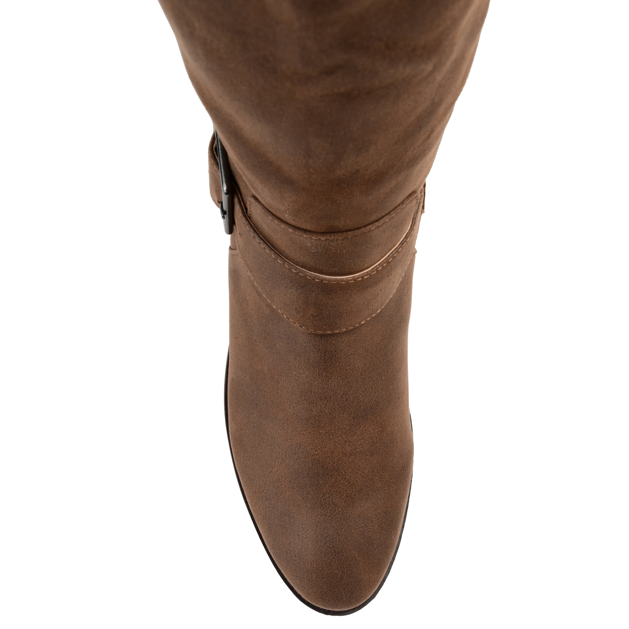 Brinley Co. Womens Knee-high Buckle Riding Boot
