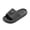 Black#010, variant on Domuza Mens Cute Bear Decor Thick Platform EVA House Slippers, Soft Non‑slip Indoor Slide Sandals