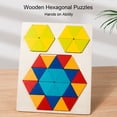 thumbnail image 3 of Kids Geometric Puzzles, Kids Shape Puzzles 36 Pieces Hand Eye Coordination  For Education, 3 of 8
