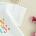thumbnail image 5 of Bagilaanoe Newborn Baby Girl Easter Rompers Letter Print Short Sleeve Bodysuits 3M 6M 9M 12M 18M Infant Casual One Piece Short Jumpsuit, 5 of 8
