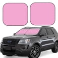 thumbnail image 1 of Balery Pink Parasol para parabrisas de coche de 2 piezas | Parasol plegable para parabrisas delantero de coche para la mayoría de sedanes-Small, 1 of 6