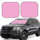 thumbnail image 1 of Balery Pink Parasol para parabrisas de coche de 2 piezas | Parasol plegable para parabrisas delantero de coche para la mayoría de sedanes-Medium, 1 of 6
