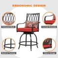thumbnail image 4 of Nuu Garden 4PCS Patio Swivel Bar Stool Set with Cushions, 4 of 5
