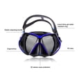 thumbnail image 3 of Máscaras de buceo Tubo de respiración de esnórquel Conjunto de gafas antivaho para adultos (Azul), 3 of 5