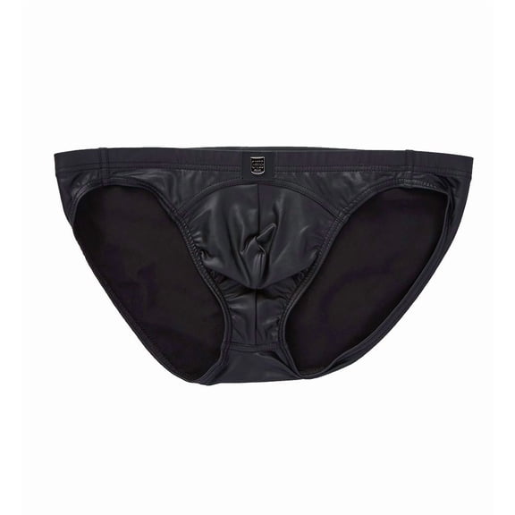 Men's Gregg Homme 152603 Crave Faux Leather Brief (Black M)