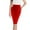 Red, variant on Aofany Women's Pencil Skirt Stretchy Office Work Skirt Knee Length Business Bodycon High Waist A-Line Short Skirt