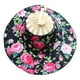 thumbnail image 1 of Sombrero para el sol 2 en 1 plegable con abanico de mano para mujer Sombrero de playa con estampado floral para viajar a la playa, 1 of 8