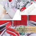 thumbnail image 6 of Christmas Shower Curtains for Bathroom Xmas Shower Curtains Red Christmas Fabric Xmas Bathroom Set with Hooks Red Silver Baubles Merry Christmas Bathroom Decor Holiday, 72" W x 72" H, 6 of 6