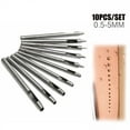 thumbnail image 1 of 10Pcs Leather Hole Puncher Hollow Round Punch Tool Strap Belt Stitching, 1 of 8