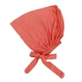 thumbnail image 4 of Women Casual Solid Color Multicolor Elastic Bandage Lace Up Bottom Muslim Hijab, 4 of 4