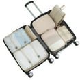 thumbnail image 2 of Fiudx Organizador de Equipaje de Viaje, Juego de 7 Piezas con Bolsa para Zapatos, Bolsa para La Colada y Bolsas de Malla para Ropa. Diseño Compacto y Ligero, Ahorra Espacio y Es Fácil de Empacar. Bei, 2 of 5