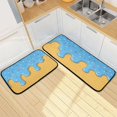 thumbnail image 7 of 2-Piece Kitchen Mat Set Non Slip Washable Floor Mats Decorative Rugs for Kitchen Sink Laundry Colored Sugar and Egg Roll Pattern, 7 of 7