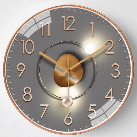 DESIGNICE Wall Clock,Whisper-Quiet Performance Kitchen Clock,Energy-Efficient Battery Operated Design Bathroom Clock,8,Style2