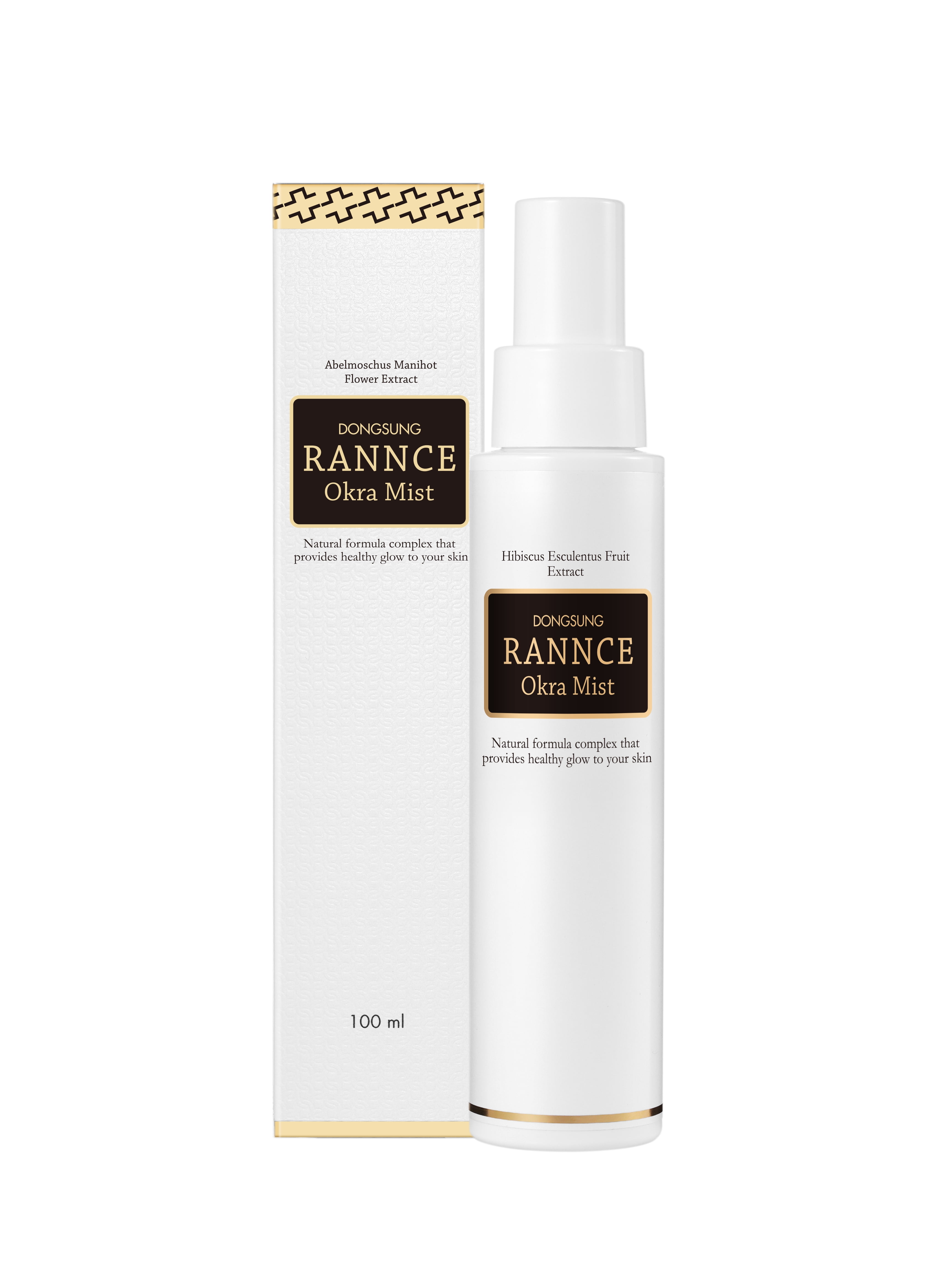 Dongsung Rannce Okra Mist for Face Skin that provides Nutrition and Softness to the Skin with Abelmoschus Manihot Flower Extract and Helps to Hydrate Skin with Okra Fruits Extract.- 3.38 fl oz (100ml)