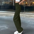 thumbnail image 5 of Cargo Sweatpants for Women High Waisted Cargo Pants Women Womens Wide Leg Pants Women's Dress Pants for Work Stretchy Work Pants Women Cargo Pants with Pockets Army Green XL, 5 of 6