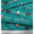 thumbnail image 2 of Soimoi Modal Satin Fabric Celebration Flag,Candlestick & Cake Party Decor Fabric Printed Yard 42 Inch Wide, 2 of 3