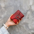 thumbnail image 3 of Cartera corta sencilla con estampado de cocodrilo para mujer, cartera de mano para mujer, monedero, tarjetero pequeño, 3 of 6