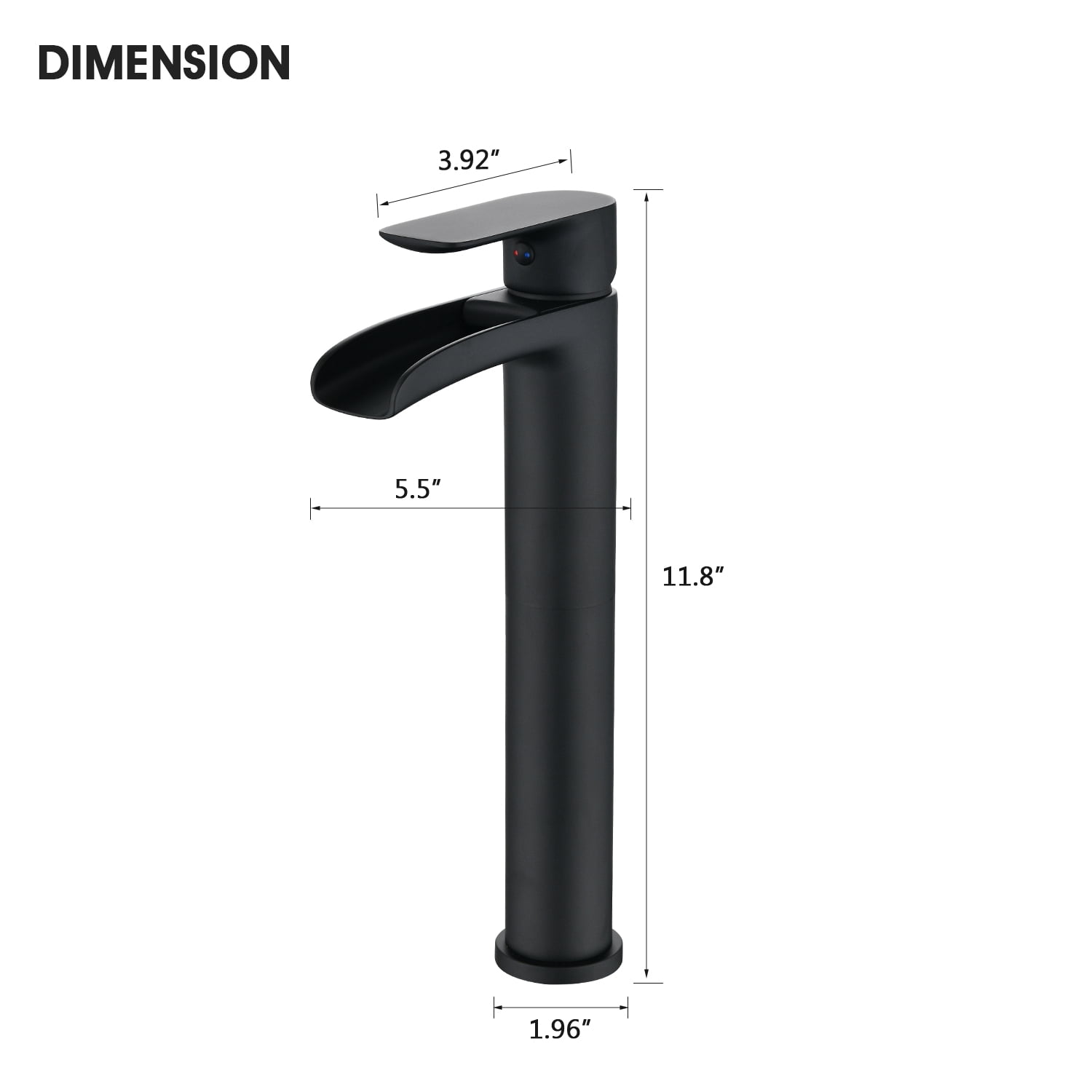 PROOX Single Hole Handle Bathroom Vesseel Sink Faucet with Drain Assembly