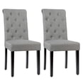 thumbnail image 2 of Resenkos Dining Chairs, Kitchen Chairs Trattoria Chairs,2 Pieces Tufted Dining Chair Set with Adjustable Anti-Slip Foot Pads-Gray, 2 of 8