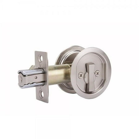 Weslock 677 Round Privacy Sliding Pocket Door Lock, Satin