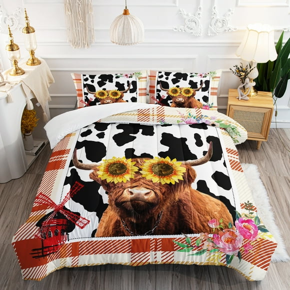 Hosima 3-Piece 3D Digital Printed Comforter Series of Children's and Adult Bedding with Butterfly, Outdoor Sports and Other Patterns，DLL01-Full-C