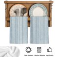 thumbnail image 5 of Rustic Haze Blue Kitchen Towels Set of 3, Farmhouse Vertical Striped Art Absorbent Dish Towels for Kitchen, Microfiber Hand Towel, Quick Drying Tea Towel for Cleaning Decorative Dishcloths, 5 of 7