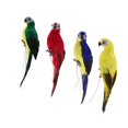 thumbnail image 1 of jinwen 4x Perroquet Ara Rouge & Vert & Jaune Figurine d'Oiseau Réaliste 35cm, 1 of 6