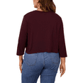 thumbnail image 3 of JuneFish Women's Plus Size Open Front Cropped Bolero Shrug Lightweight 3/4 Sleeve Cardigan Sweater, 3 of 6