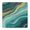 Teal Gold Marble-1, variant on Pink White Gold Marble Pattern Square Fitted Tablecloth with Elastic Edge,Square Table Cover,Washable Elastic Table Cover for Home Kitchen Party Decor 34"x34"