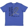 thumbnail image 3 of Inktastic Skin Cancer Awareness- Fight, care, cure Youth T-Shirt, 3 of 5