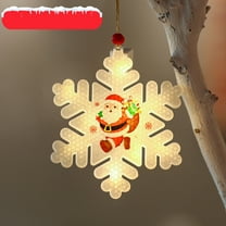 Christmas Window Lights Decoration, LED Hanging Christmas Tree Garland With Santa Claus Pattern, Battery Operated Xmas Curtain Light For Window, Wall, Party And Home Décor
