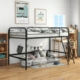 thumbnail image 3 of Black Metal Twin Size High Loft Bed With Underbed Space For Storage Or Study Area Ideal For Small Bedrooms Dorms To Maximize Vertical Space, 3 of 6