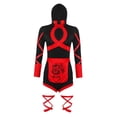 thumbnail image 4 of Uniforme para mujer con estampado de dragón, traje de juego de rol para fiestas temáticas, mono ligero y versátil para adultos con capucha S, 4 of 8
