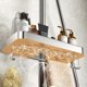 thumbnail image 5 of Estante de ducha de aluminio moderno con ganchos, altura ajustable y rotación, organizador colgante for baño., 5 of 7