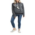 thumbnail image 3 of Ladies‘ Hooded Sweatshirt with Cat Print  Long Sleeve and Large Pocket, 3 of 9