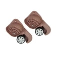 thumbnail image 2 of QualitChoice Roues de Bagage Roues Pivotantes de Valise de Voyage Boîte Noire pour Valise de Voyage Bagage Or Rose Hauteur 10 cm, 2 of 6