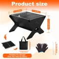 thumbnail image 2 of Portable Folding Charcoal Grill Heavy-Duty Compact BBQ & Firepit with Open Grate for Even Heating, Lightweight for Camping, Backyard, Patio, Picnic & Outdoor Bonfire Cooking, 2 of 5