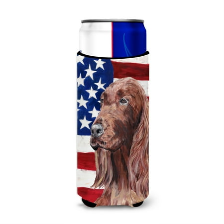 

Irish Setter USA American Flag Ultra Beverage Insulators for slim cans