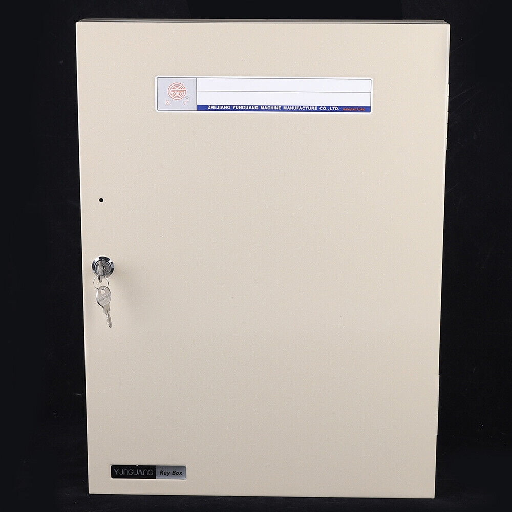 Large Wall Mount Lockable Key Cabinet - Storage Safe Security Lock 80 Keys Holder Box Key Storage Cabinet 19.88*15.35in