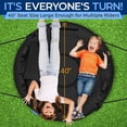 thumbnail image 5 of SereneLife 40" Saucer Swing - Outdoor Swing Set with Universal Hanging Kit, Swinging Seat Spinner with Pillow & Carry Bag, Weatherproof, Water-Resistant, Supports Up to 700 lbs, Black, 5 of 8