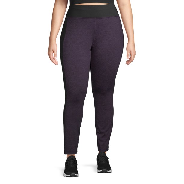 Athletic Works Women's Plus Size Fleece Lined Leggings