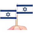 thumbnail image 2 of 300 piezas de palillo de dientes con bandera israelí, bandera israelí, pequeña mini pegatina para cupcakes israelí, decoración de frutas para cócteles de fiesta campestre, 2 of 5