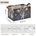 thumbnail image 7 of Yayeee Foldable Storage Basket for Shelves with Handles Waterproof Cloth Bins, Watercolor Astronaut, 7 of 7