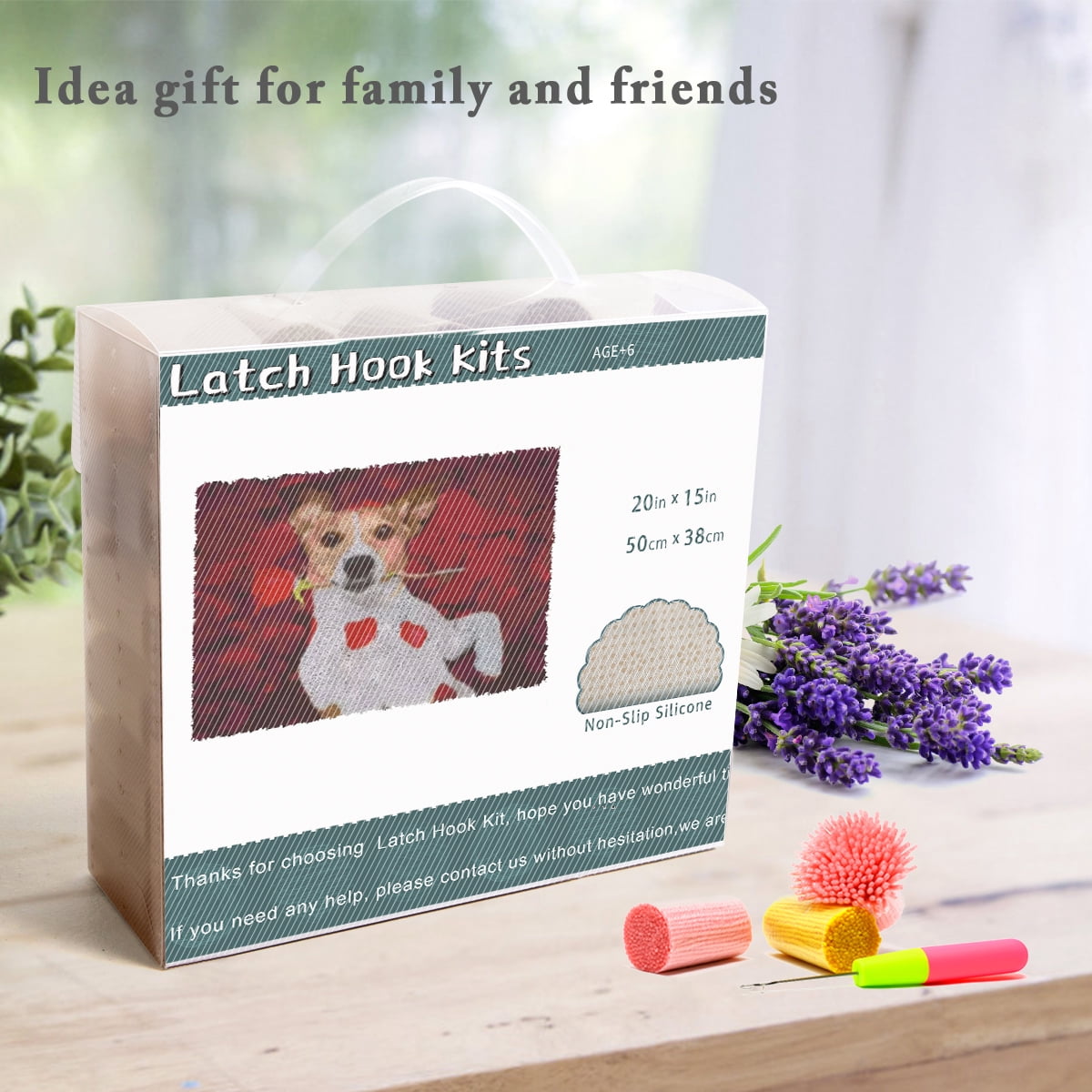 Latch Hook Kits for Adults - DIY Latch Hook Rug Kits for Kids, Crochet Kit for Beginners, Rug Making Kits with Printed Canvas, Gift Packaging